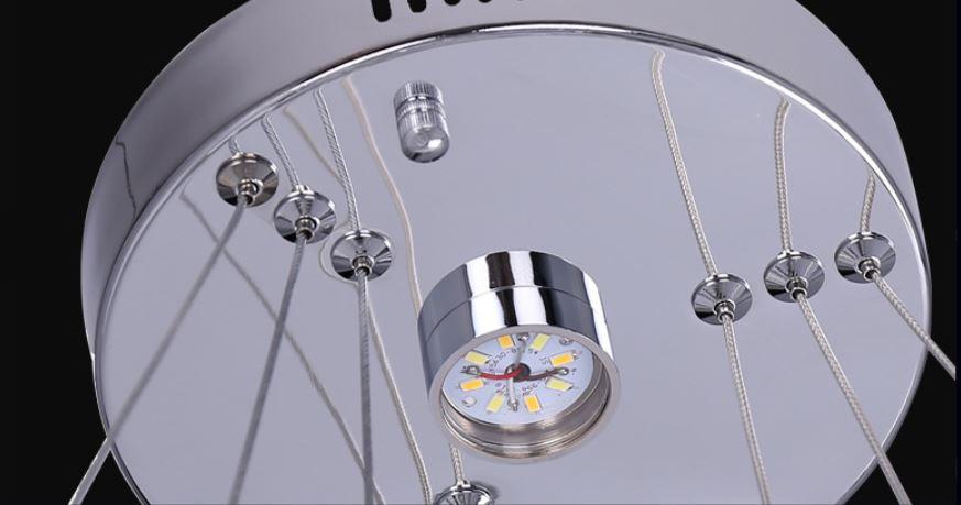 Crystal LED Stainless Steel Chandelier