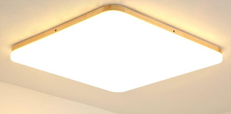 LED Wood Round Square Ceiling Light