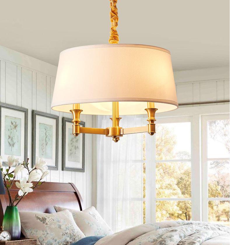 LED Copper Pendant Chandelier American Style