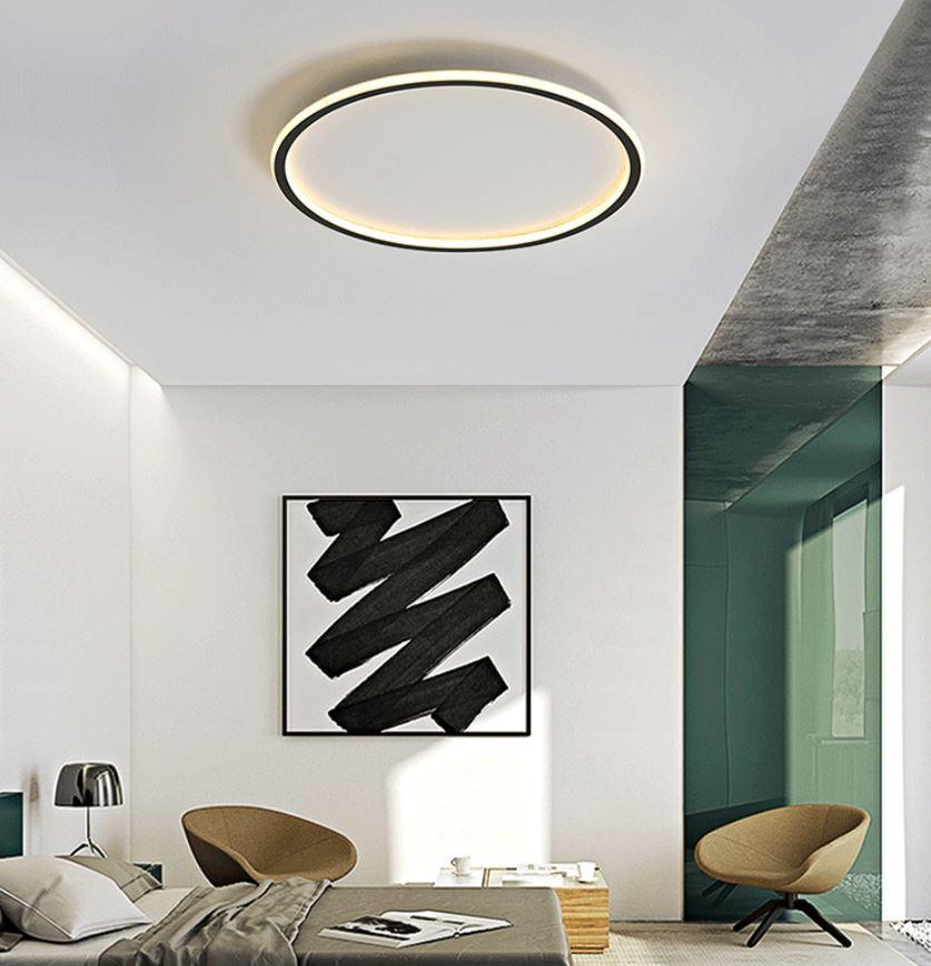 LED Simple Modern Ceiling Light Black+White