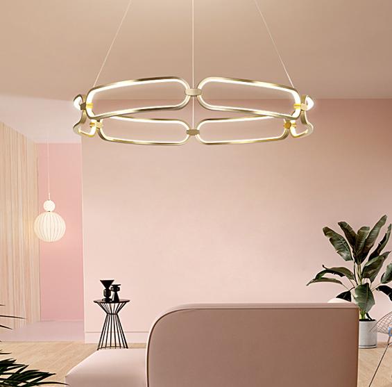 LED Ring Metal Pendant Light