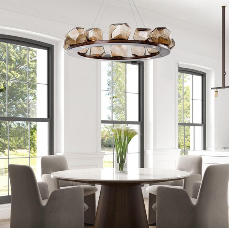 LED North European Modern Glass Round Pendant Light