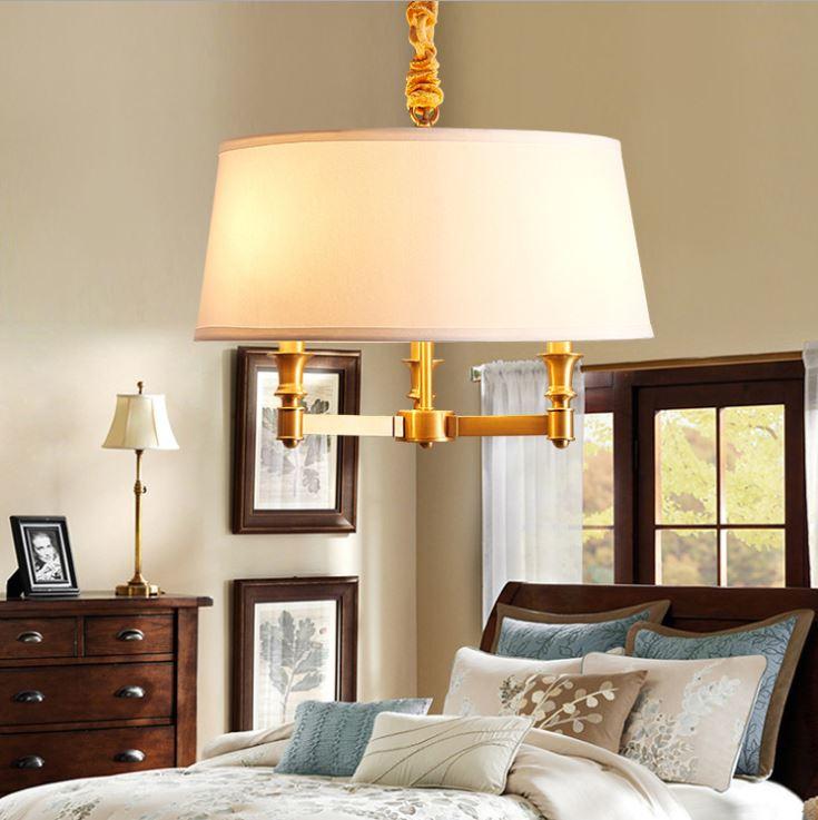 LED Copper Pendant Chandelier American Style