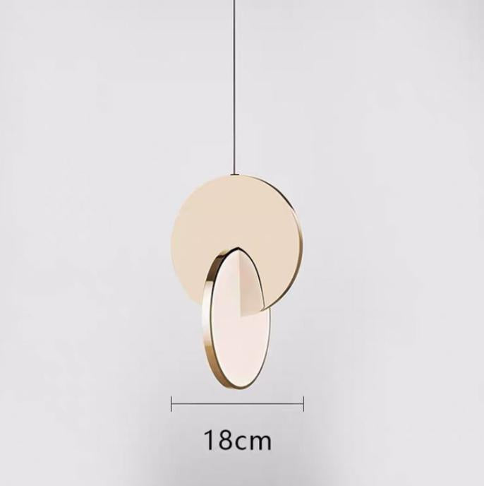 LED Twin Discs Modern Pendant Light